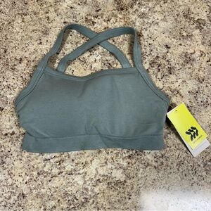 All in Motion Cross-Back Sports Bra in Olive